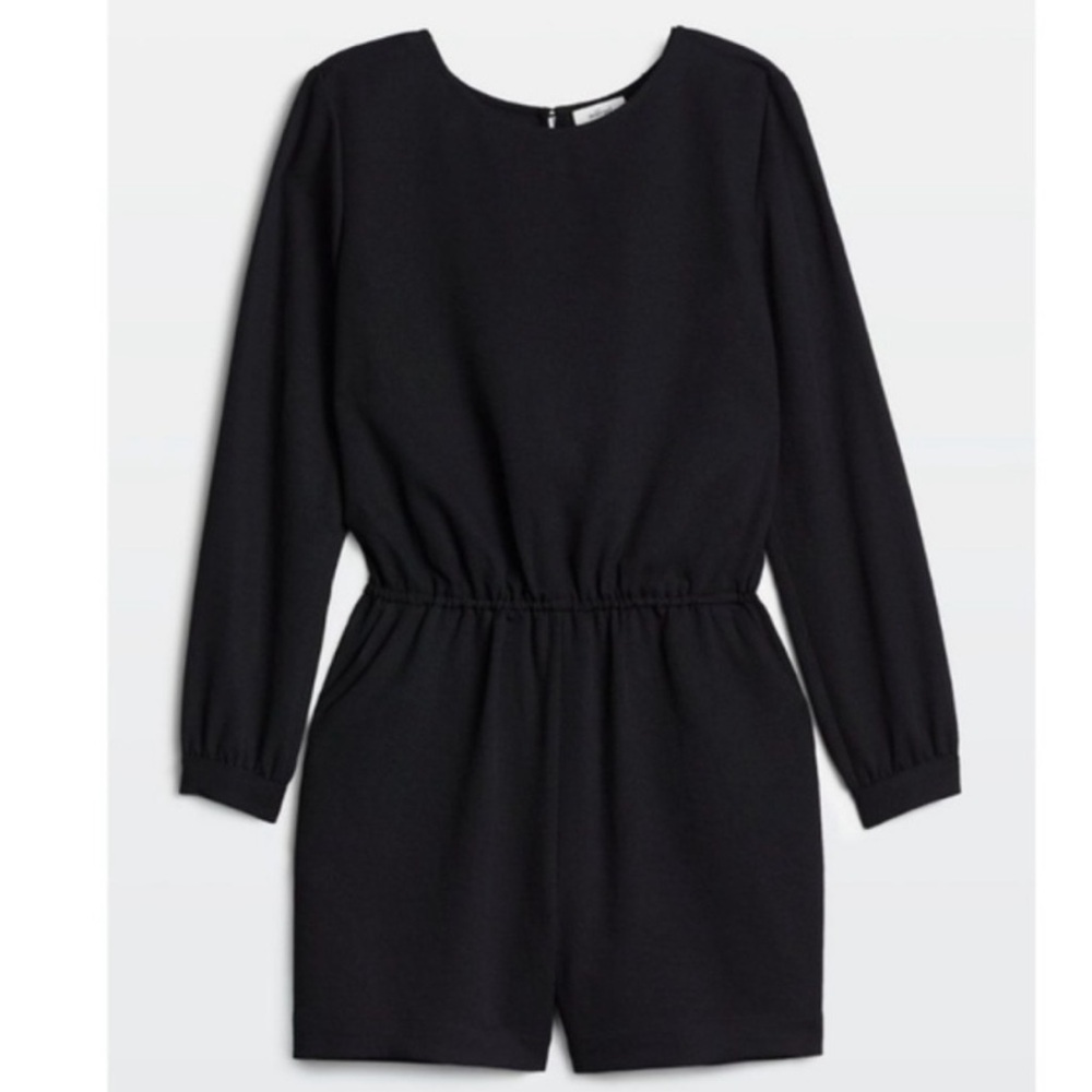 Aritzia Black Long Sleeve Romper